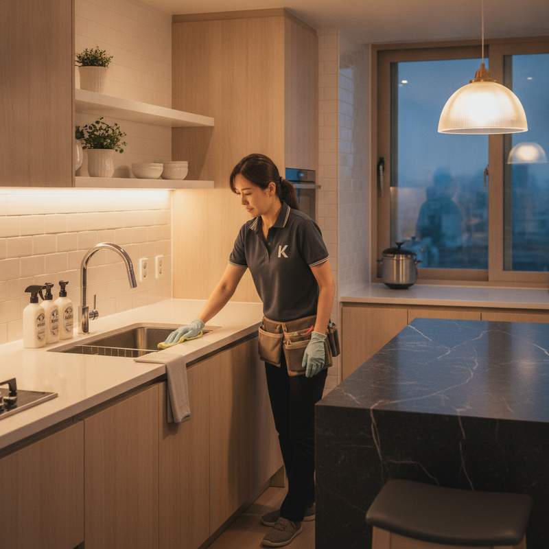 거주청소 현장 이미지